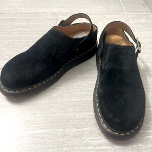 Dr. Martens Black Suede Isham Desert Oasis Loafer Mules Slip-Ons Men 10/Women 11